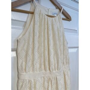 Cream‎ Diamond Lace Halter Midi Dress Maggie London Times Women's Seeveless M 8